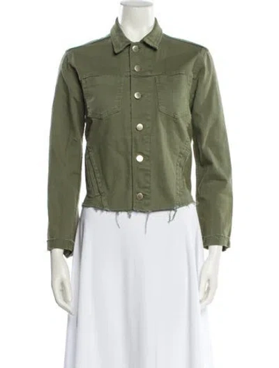 Pre-owned L'agence Denim Jacket In Green