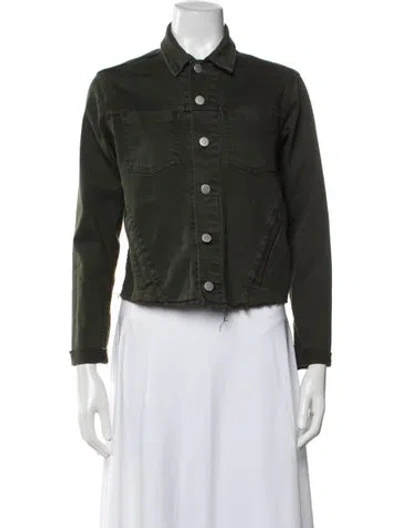 Pre-owned L'agence Denim Jacket In Green