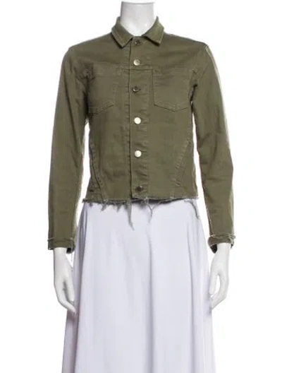 Pre-owned L'agence Denim Jacket In Green