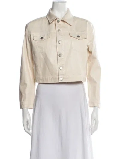 Pre-owned L'agence Denim Jacket In Metallic/neutrals