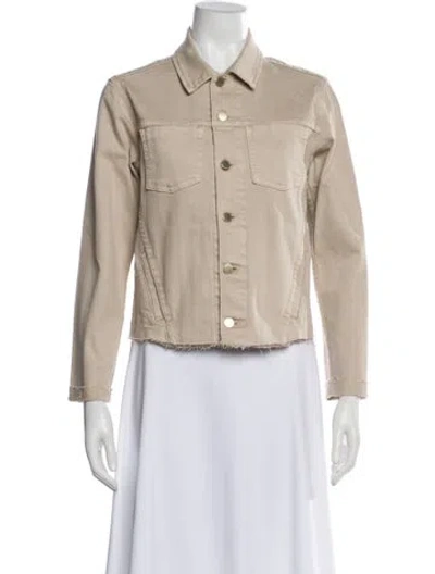 Pre-owned L'agence Denim Jacket In Neutral