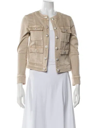 Pre-owned L'agence Denim Jacket In Neutral