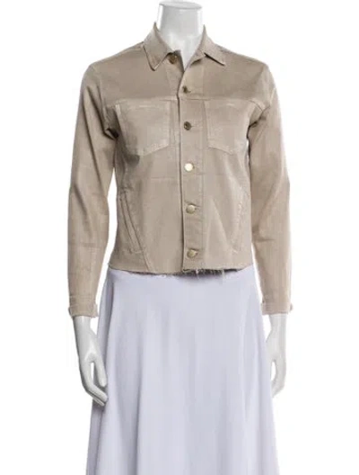 Pre-owned L'agence Denim Jacket In Neutral