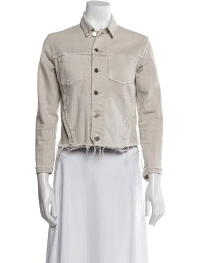 Pre-owned L'agence Denim Jacket In Neutral