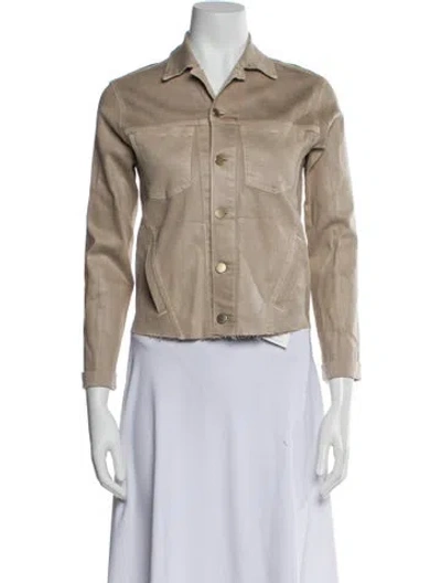 Pre-owned L'agence Denim Jacket In Neutral