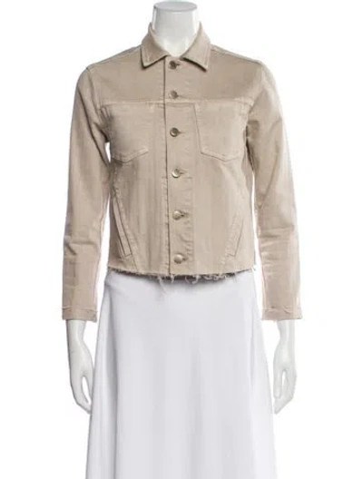 Pre-owned L'agence Denim Jacket In Neutral