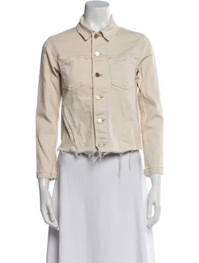 Pre-owned L'agence Denim Jacket In Neutral