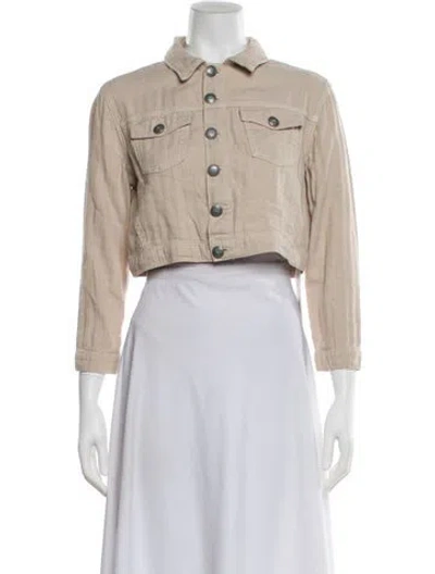 Pre-owned L'agence Denim Jacket In Neutral