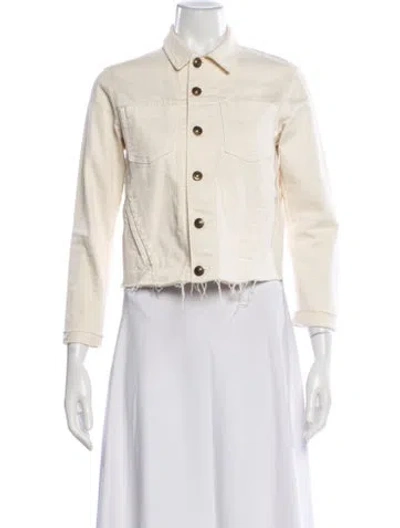 Pre-owned L'agence Denim Jacket In Neutral