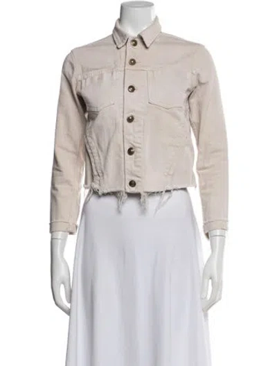 Pre-owned L'agence Denim Jacket In Neutral