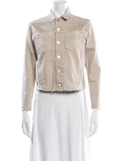 Pre-owned L'agence Denim Jacket In Neutral