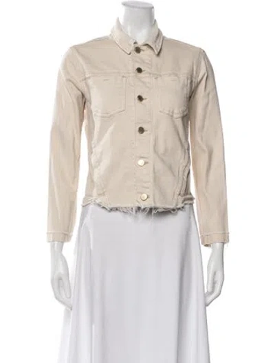 Pre-owned L'agence Denim Jacket In Neutral