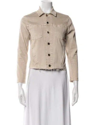 Pre-owned L'agence Denim Jacket In Neutral