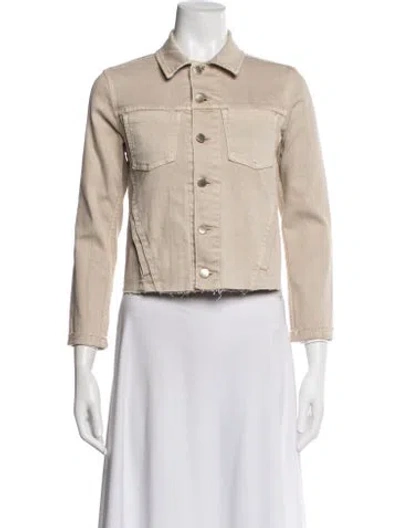 Pre-owned L'agence Denim Jacket In Neutral