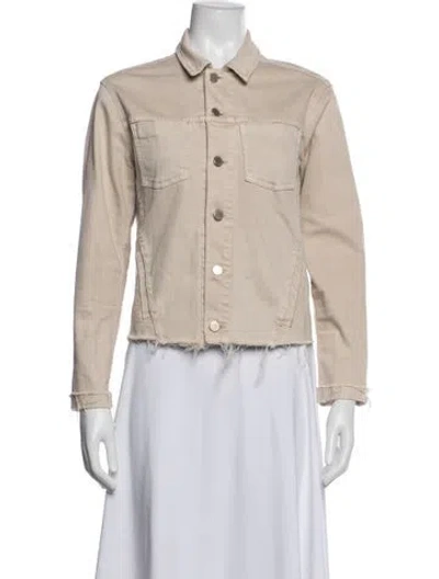 Pre-owned L'agence Denim Jacket In Neutral