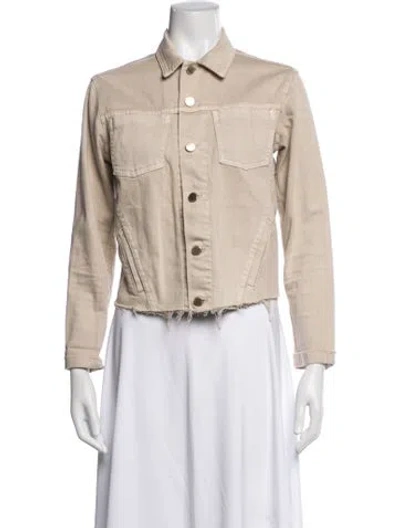 Pre-owned L'agence Denim Jacket In Neutrals