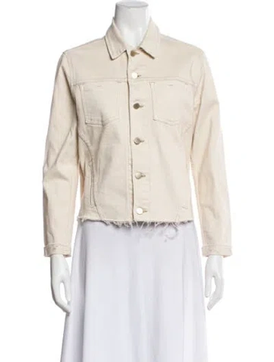 Pre-owned L'agence Denim Jacket In Neutrals