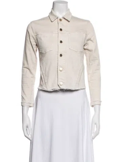Pre-owned L'agence Denim Jacket In Neutrals