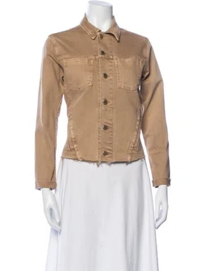 Pre-owned L'agence Denim Jacket In Neutrals