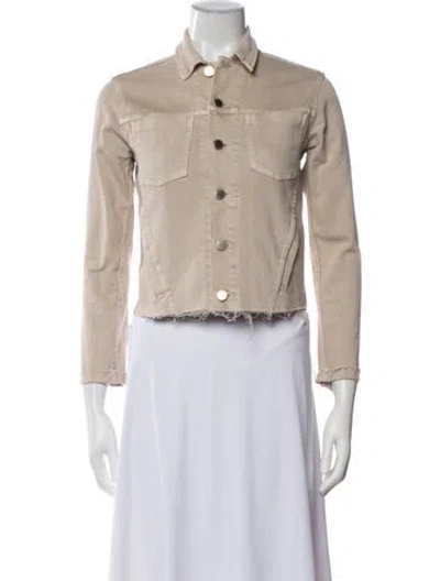 Pre-owned L'agence Denim Jacket In Neutrals