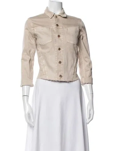 Pre-owned L'agence Denim Jacket In Neutrals