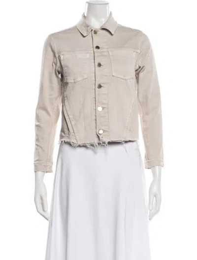 Pre-owned L'agence Denim Jacket In Neutrals