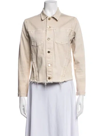 Pre-owned L'agence Denim Jacket In Neutrals