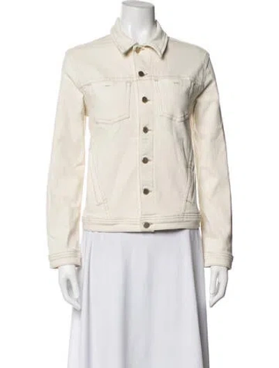 Pre-owned L'agence Denim Jacket In Neutrals