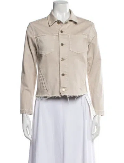 Pre-owned L'agence Denim Jacket In Neutrals