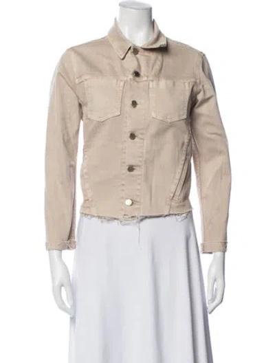 Pre-owned L'agence Denim Jacket In Neutrals