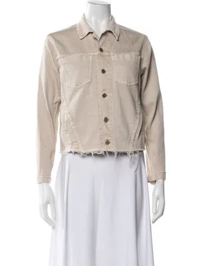 Pre-owned L'agence Denim Jacket In Neutrals
