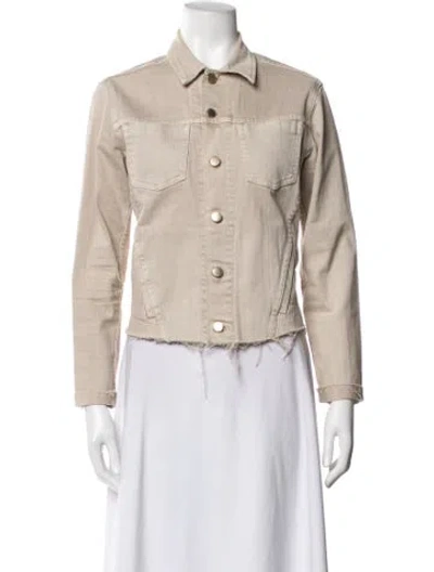 Pre-owned L'agence Denim Jacket In Neutrals