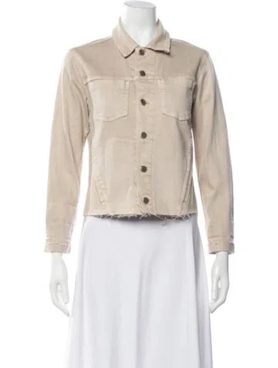 Pre-owned L'agence Denim Jacket In Neutrals
