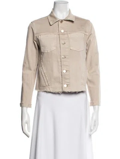 Pre-owned L'agence Denim Jacket In Neutrals