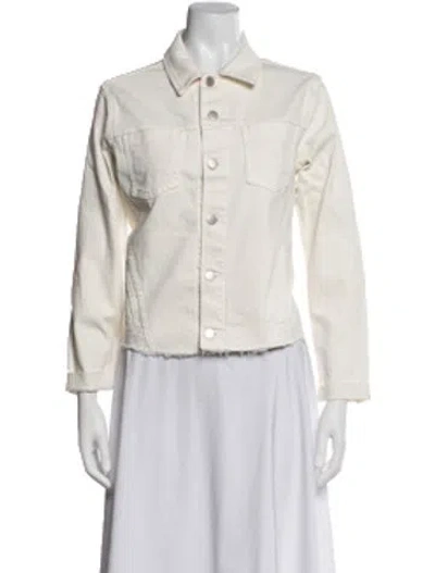 Pre-owned L'agence Denim Jacket In Neutrals