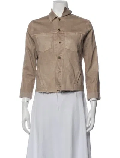 Pre-owned L'agence Denim Jacket In Neutrals