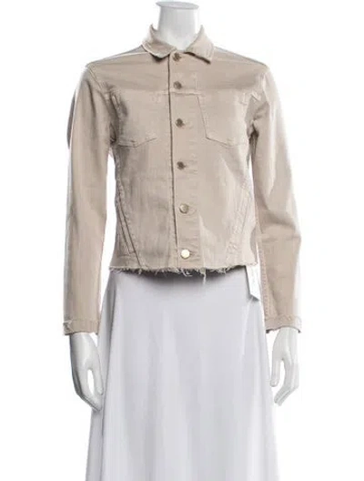 Pre-owned L'agence Denim Jacket In Neutrals