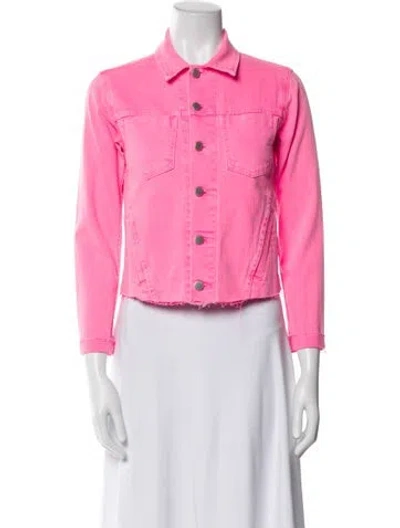 Pre-owned L'agence Denim Jacket In Pink
