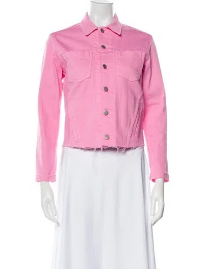 Pre-owned L'agence Denim Jacket In Pink