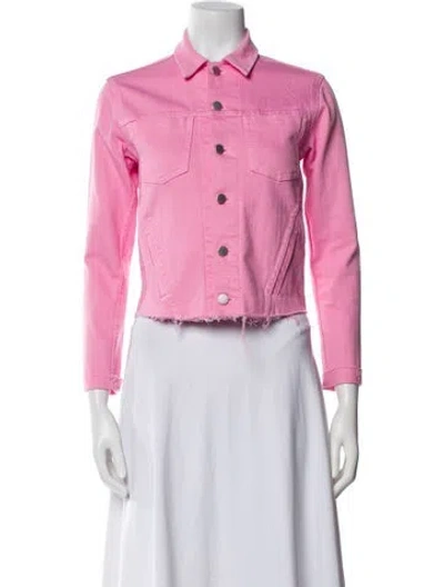 Pre-owned L'agence Denim Jacket In Pink