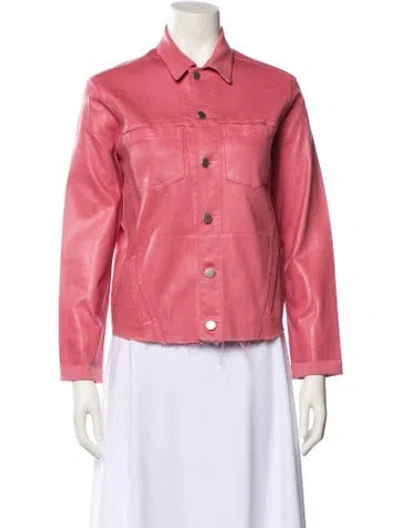 Pre-owned L'agence Denim Jacket In Pink