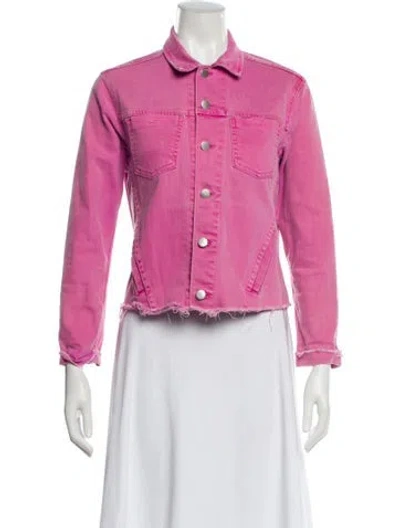 Pre-owned L'agence Denim Jacket In Pink