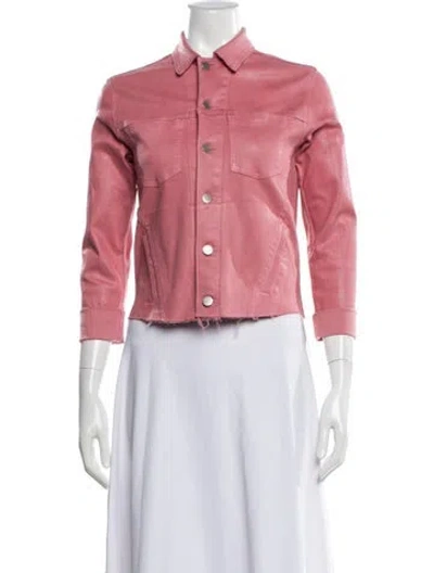 Pre-owned L'agence Denim Jacket In Pink
