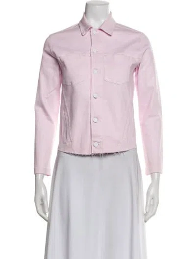 Pre-owned L'agence Denim Jacket In Pink