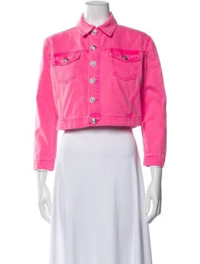 Pre-owned L'agence Denim Jacket In Pink