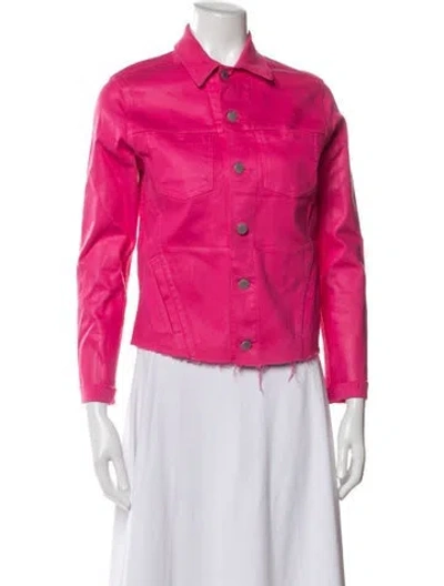 Pre-owned L'agence Denim Jacket In Pink