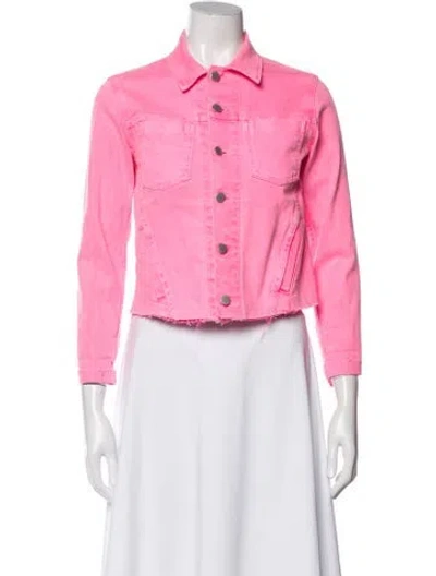 Pre-owned L'agence Denim Jacket In Pink