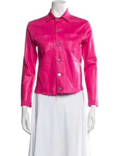 Pre-owned L'agence Denim Jacket In Pink