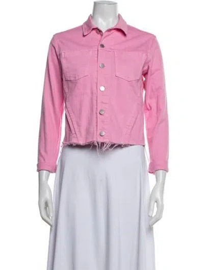 Pre-owned L'agence Denim Jacket In Pink