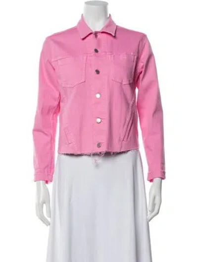 Pre-owned L'agence Denim Jacket In Pink